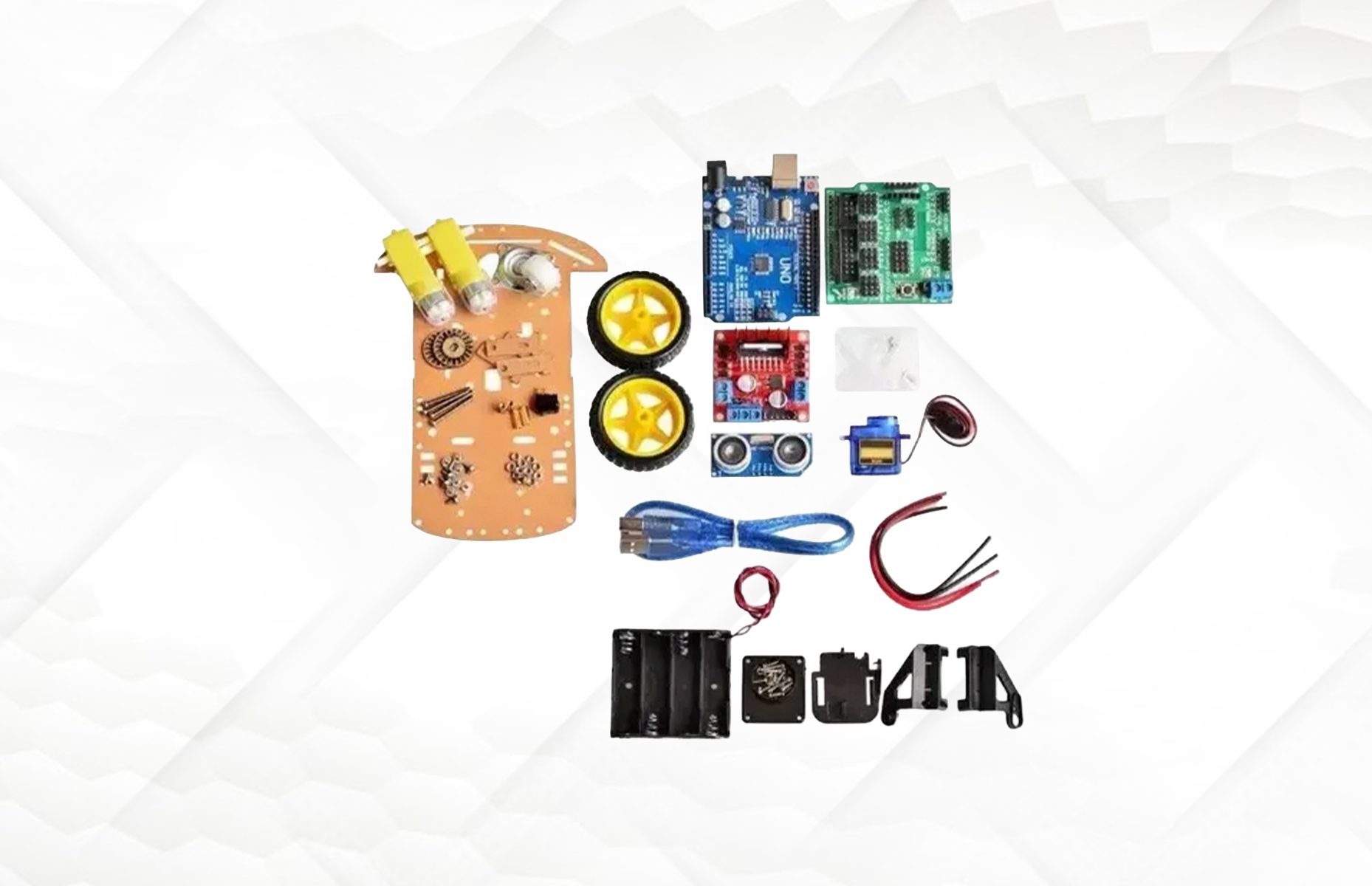 Kit de electrónica básica con Arduino y chasis