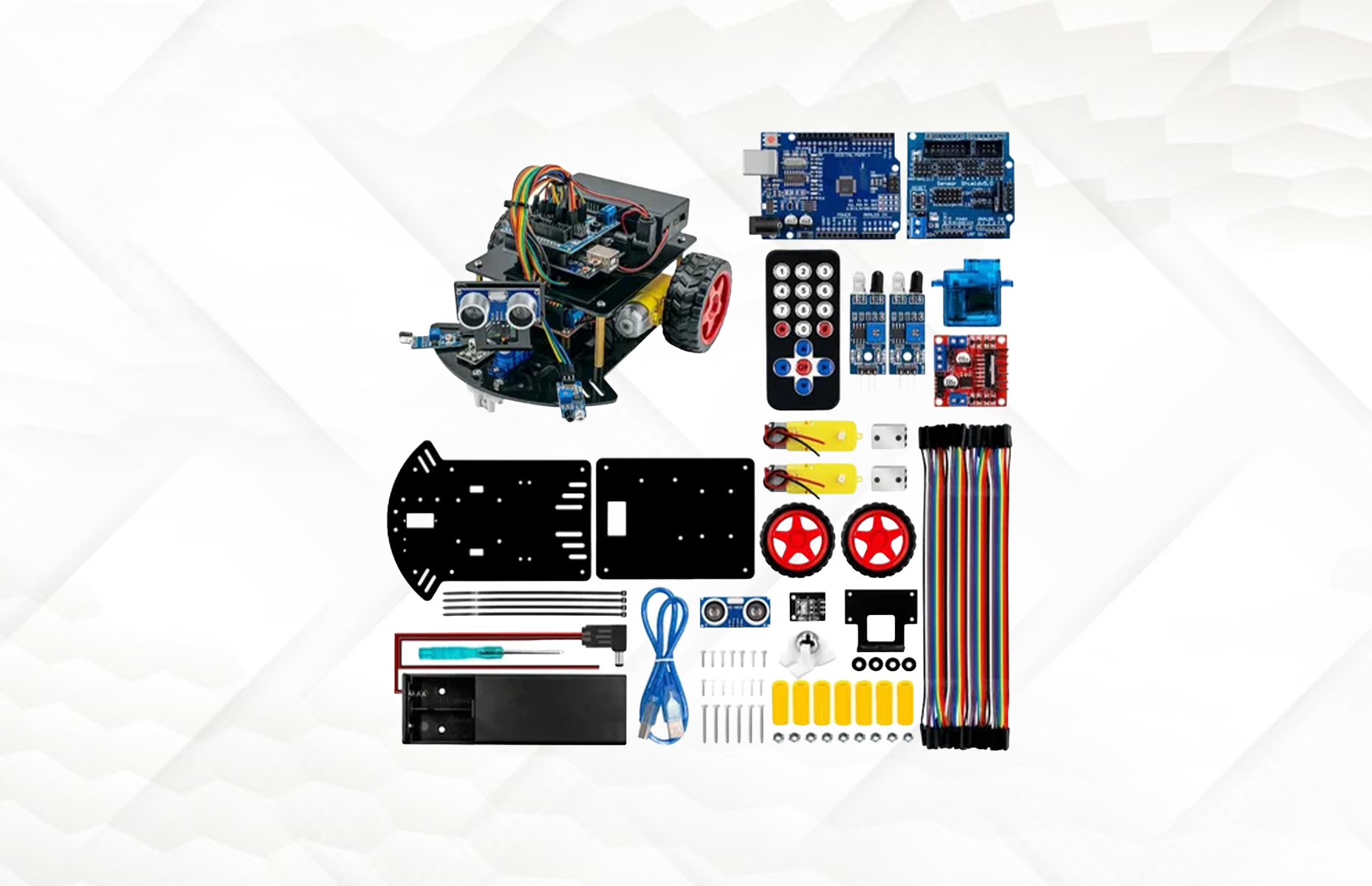 Kit de electrónica básica con Arduino y chasis